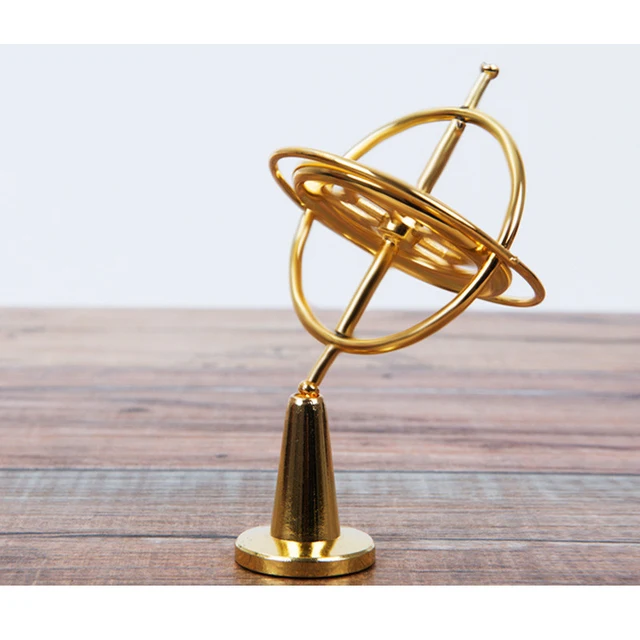 Newest Creative Finger Gyro Metal Alloy Decompression Gyroscope  Scientific Educational Relieve Classic Toys For Children Kids 2