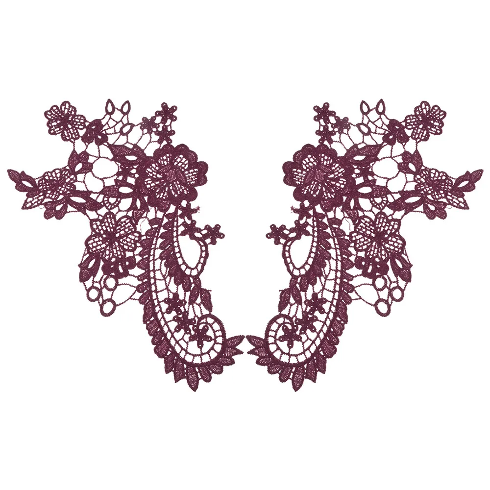 

Wedding Lace Sew Embroidery Applique On Patch Cloth Polyester DIY