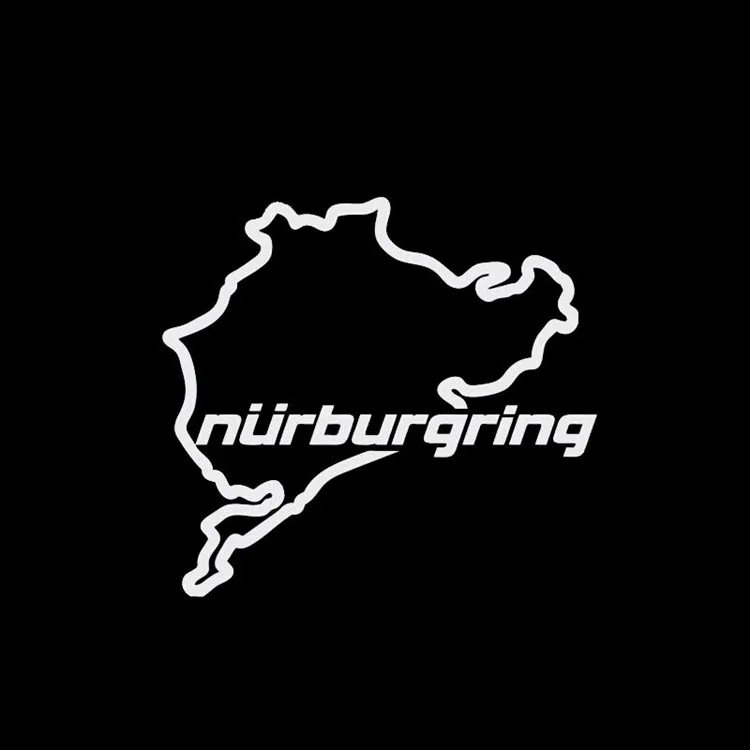 14cm-12-5cm-Car-Styling-Racing-Road-Racing-Nurburgring-Creative-Fashion-Window-Stickers-C5-0549