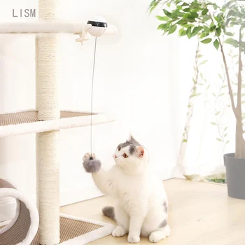 

Smart Interactive Cat Toy Electronic Pet Cat Toy Funny Lifting Ball Automatic Sensing Pet Cats Ball Toy Pets kitty Playing Set