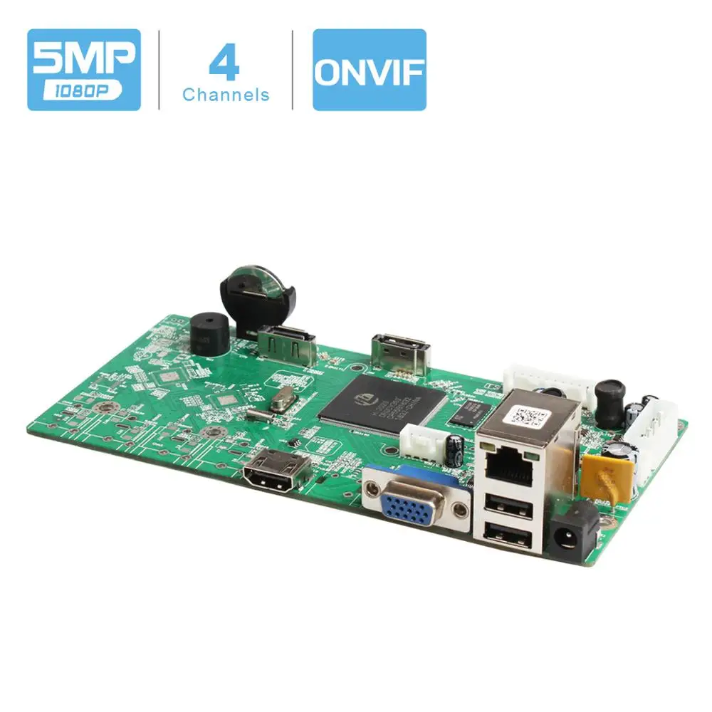 BESDER XMEye P2P 16CH 1080P CCTV NVR плата HI3520D 4CH 5MP видео регистратор модуль 2 SATA порта ONVIF