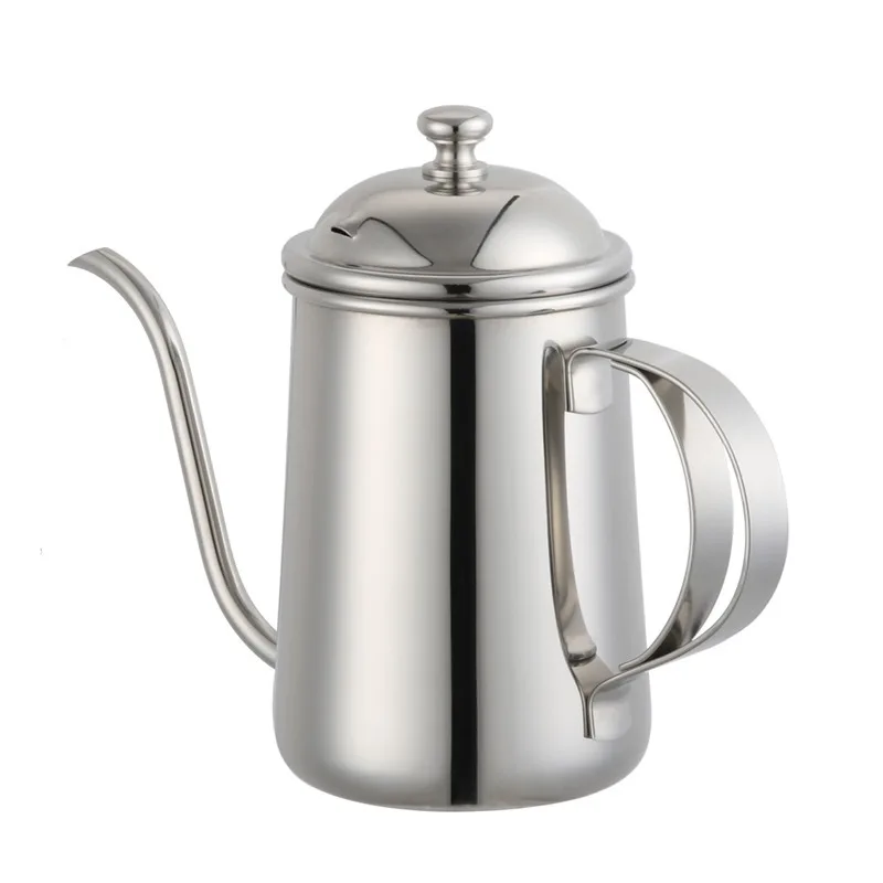 650ML GUNOT высокое качество турецкий кофе судно с крышкой кофе-машина из нержавеющей стали чайник с носиком портативный матовый Эспрессо чайник - Цвет: 650ML