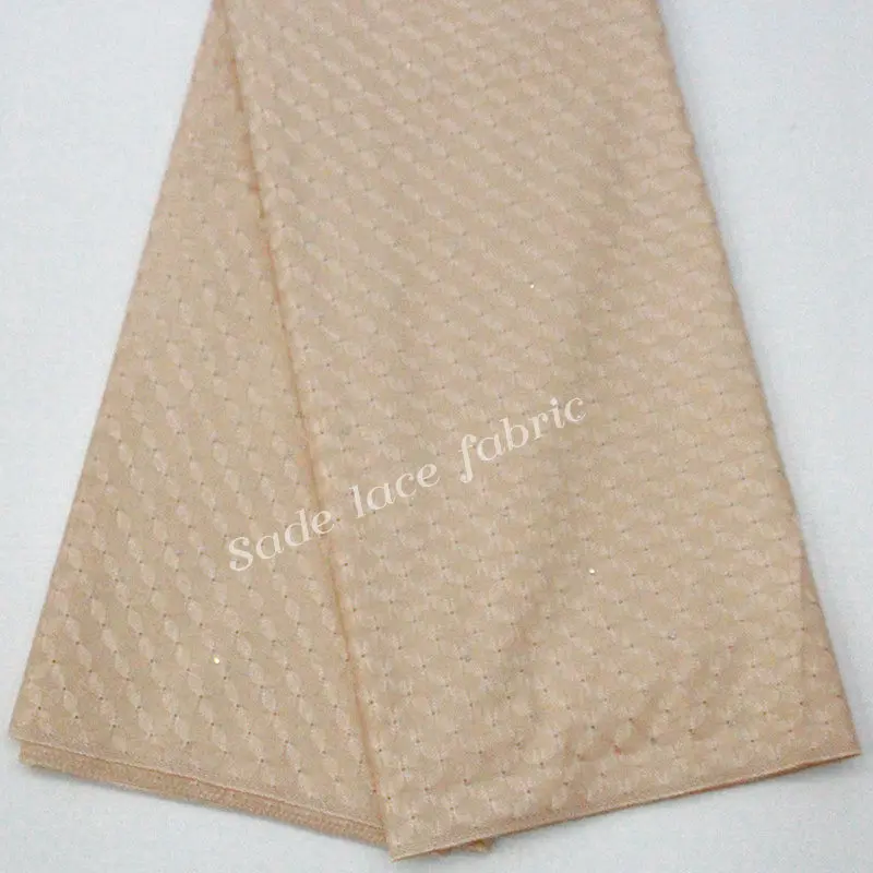 African Polish Lace Fabrics High Quality Nigerian Men Clothes Lace Fabric White Swiss Dry Polish Lace Fabric 5 Yards DG411