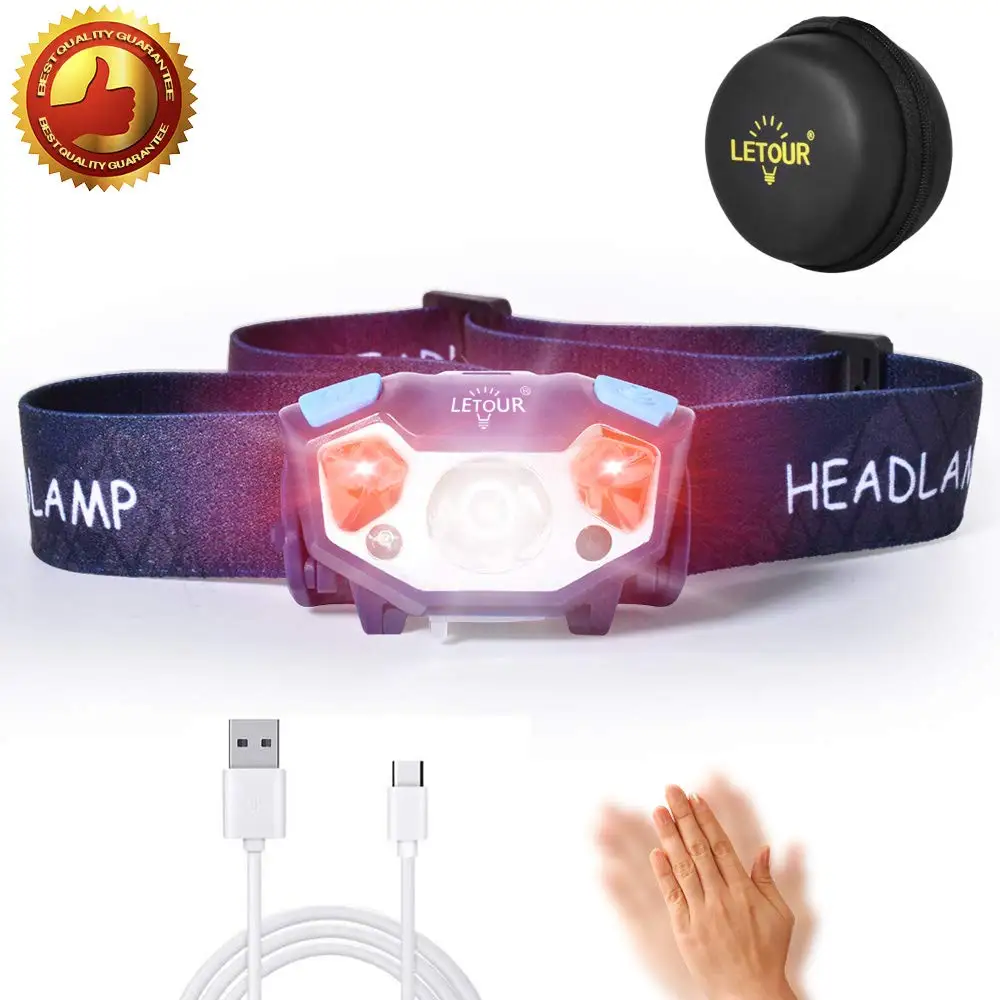 Q5 светодиодная фара мини фонарик USB Перезаряжаемый мощный Головной фонарь датчик