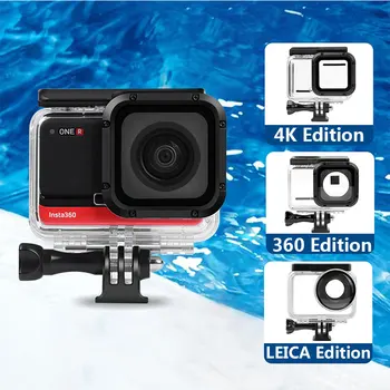 

Waterproof Housings for Insta360 ONE R 4K 360 LEICA Editi Diving Case Waterproof Shell Protective Box Action Camera Accessories