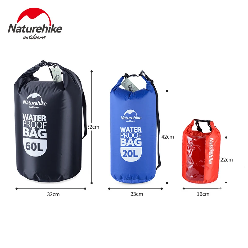Naturehike Outdoor Sport Waterproof Compression Ultralight Dry Sack Bag 5/20/60L 