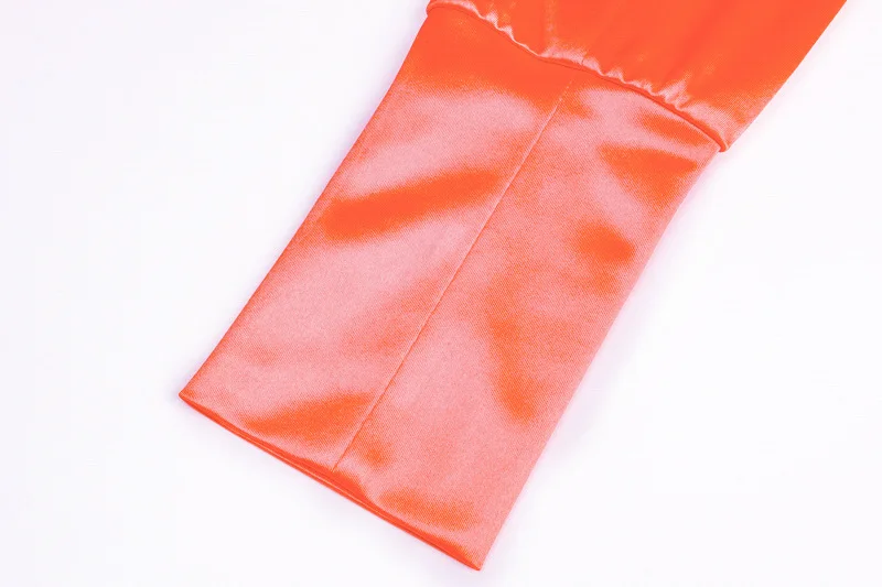 Неоновые осенние наряды, сексуальные женские комплекты,, короткий топ, мини юбки, 2 штуки, наборы, Клубные, женские, оранжевые, спортивные костюмы, верхняя одежда GV962