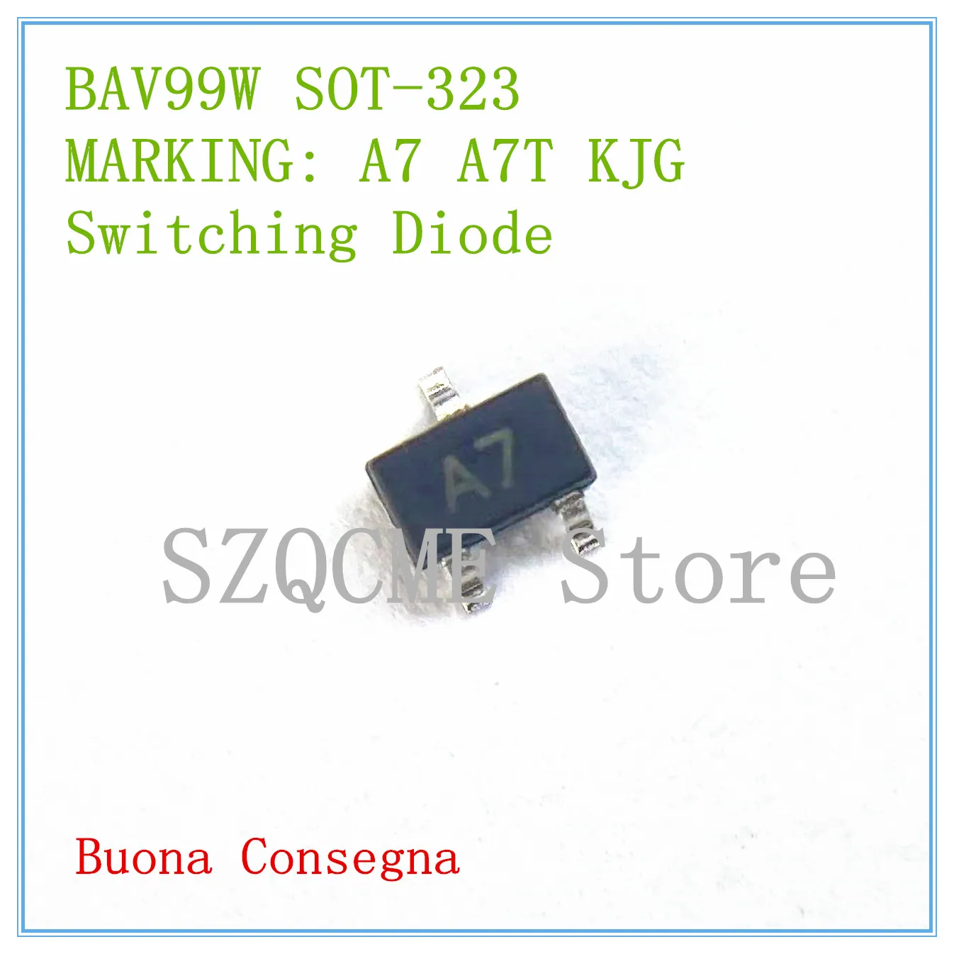100PCS-BAV99W-BAV99-A7-A7t-A7W-KJG-switching-Diode-75V-150mA-SOT-323 ...