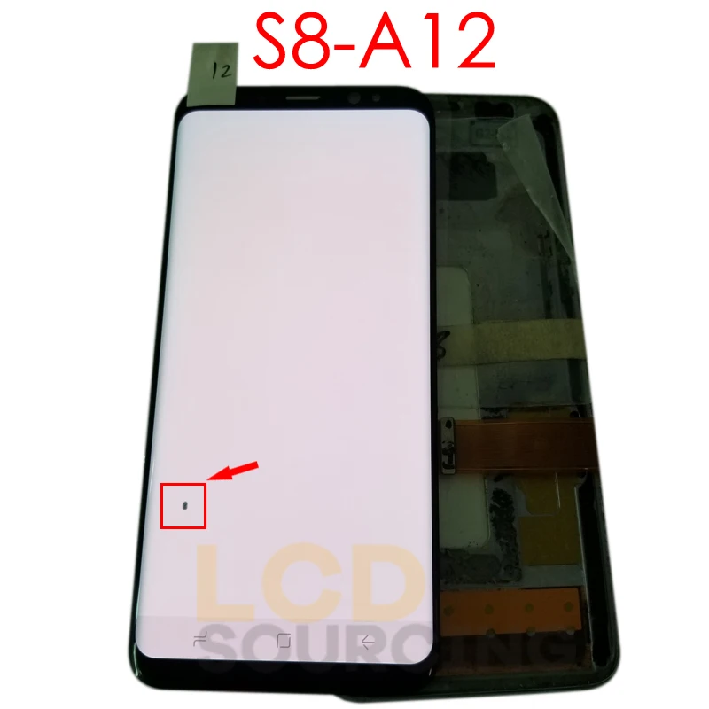 Amoled дефект Dead Pixel для samsung Galaxy S8 ЖК G950 G950F сенсорный экран дигитайзер для samsung s8+ plus G955 G955F ЖК замена