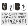 Nail Art Plate MouTeen035 Big Size Butterfly Flower Nail Stamping Plates Manicure Set For Nail Art Stamp 6