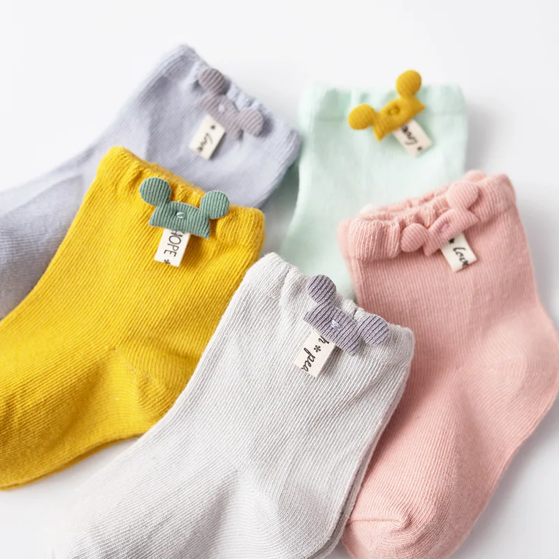 Calcetines calientes de bebé suaves y encantadores para recién nacidos, antideslizantes, 0 a 36 meses, 1 par