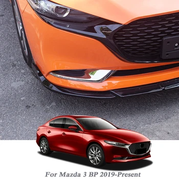 

2pcs Car Styling Car Front Fog Light Frame Sequins For Mazda 3 BP 2019-Present Front Fog Lamp Frame Strips External Accessory