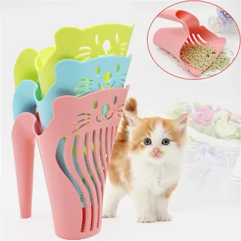 

Plastic Cats Sand Box Scoop Universal Cat Litter Shovel Kitten Toilet Spoons Dog Pooper Scooper Pet Waste Cleanning Tool