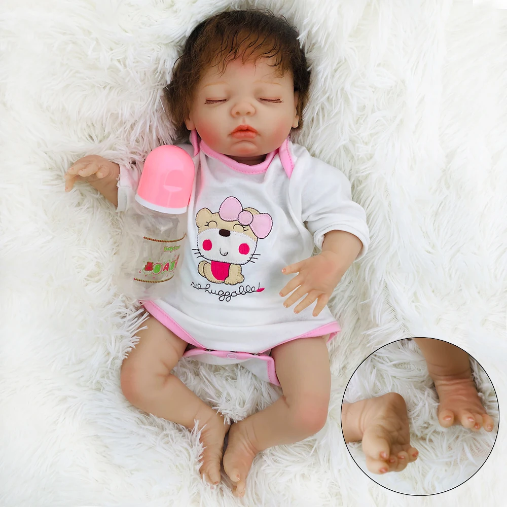Otarddolls, силиконовые куклы Reborn Baby, 18 дюймов, 45 см, реалистичные, спящие, bebe reborn, для новорожденных девочек, детские игрушки