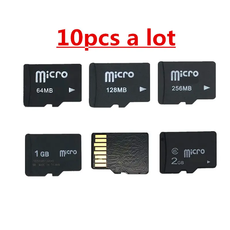 Atacado!!! 10 pces 1 gb 512 mb 256 mb 128 mb 64 mb micro cartão tf cartão de memória transflash