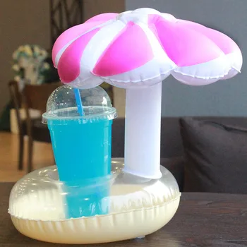 

PVC Thicken Cute Small Umbrella Coaster Large Outdoor Inflatable Recreation Mushroom Cup Holder Party Prop Decoration Water Toys