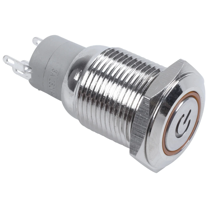 

19mm Self Locking Blue LED 24V Stainless Steel Push Button Switch SPDT