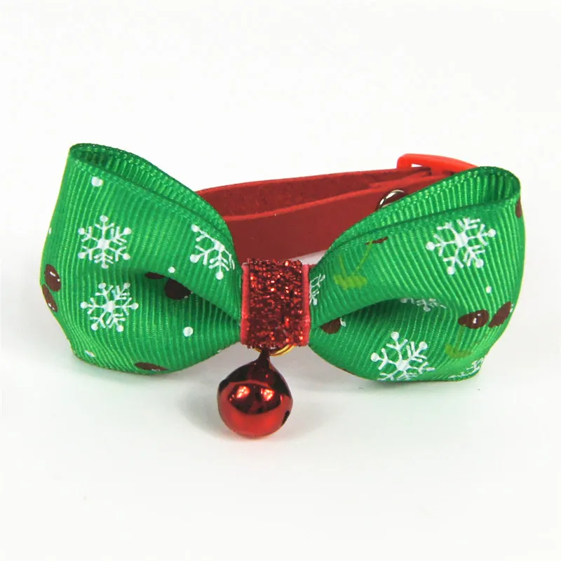 Christmas Holiday Pet Cat Dog Collar Bow Tie Adjustable Neck Strap Cat Dog Grooming Accessories Pet Product Supplies Christmas