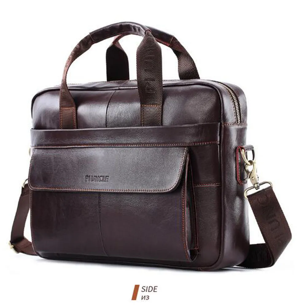 

Men's Briefcase Men's Bag Genuine Leather Laptop Bag Leather Computer/Office Bags for Men Document Briefcases Totes Bags