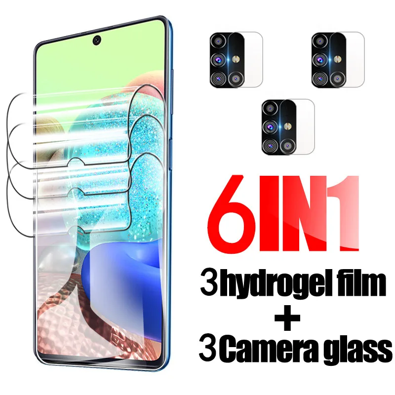 6IN1 Hydrogel Cho Samsung Galaxy A71 5G A51 4G/5G A31 A21 A21S A11 Màn Hình tấm Bảo Vệ Nước Bảo Vệ Gel Phim Kính mobile protector Screen Protectors
