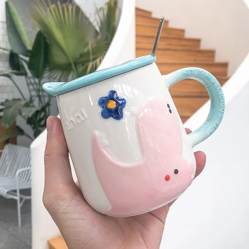 Waliicorners Cartoon embossed animal coffee mug Waliicorners belly juice milk mugs unique Breakfast cup Drinkware Novelty Nice Gifts 14 13017077563_25225466