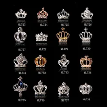 Маникюрный сплав аксессуар для ногтей горный хрусталь корона сплав аксессуар DIY Наклейка для ногтей-на кристаллах сплав маникюрные наклейки оптом