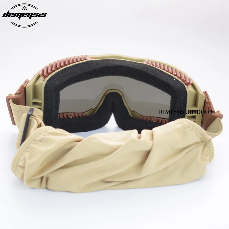 Military Tactical Glasses Night Vision Airsoft Paintball Hunting Goggles Men Windproof Anti-glare Shooting Army CS Game Eyewear