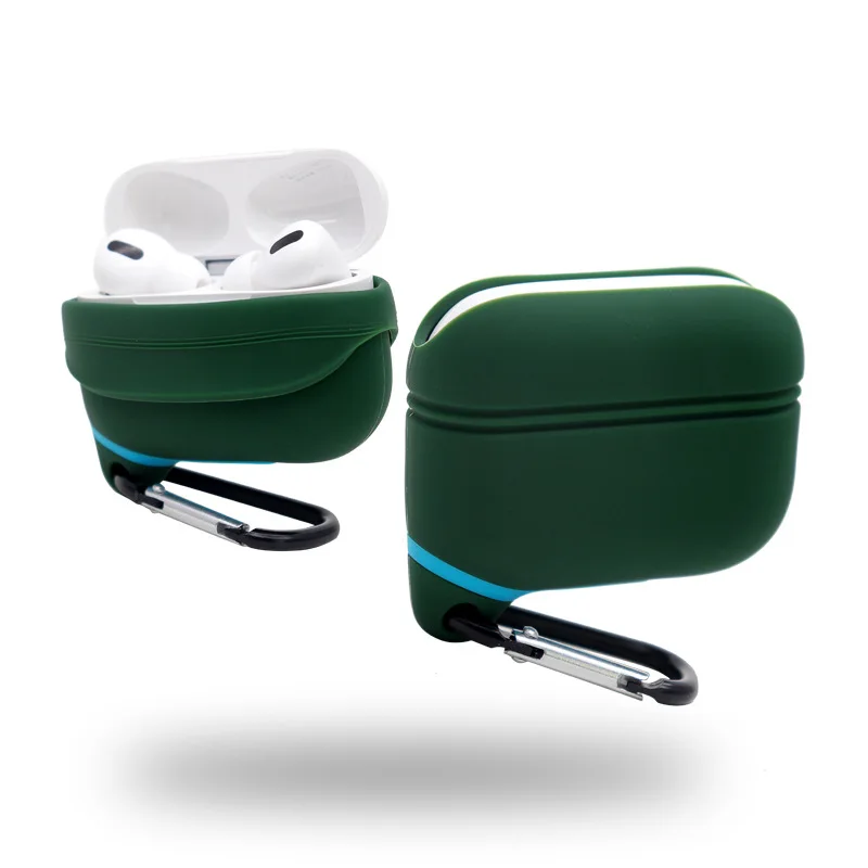 Силиконовый чехол для Apple Airpods Pro, беспроводная bluetooth-гарнитура, водонепроницаемая и устойчивая к падениям