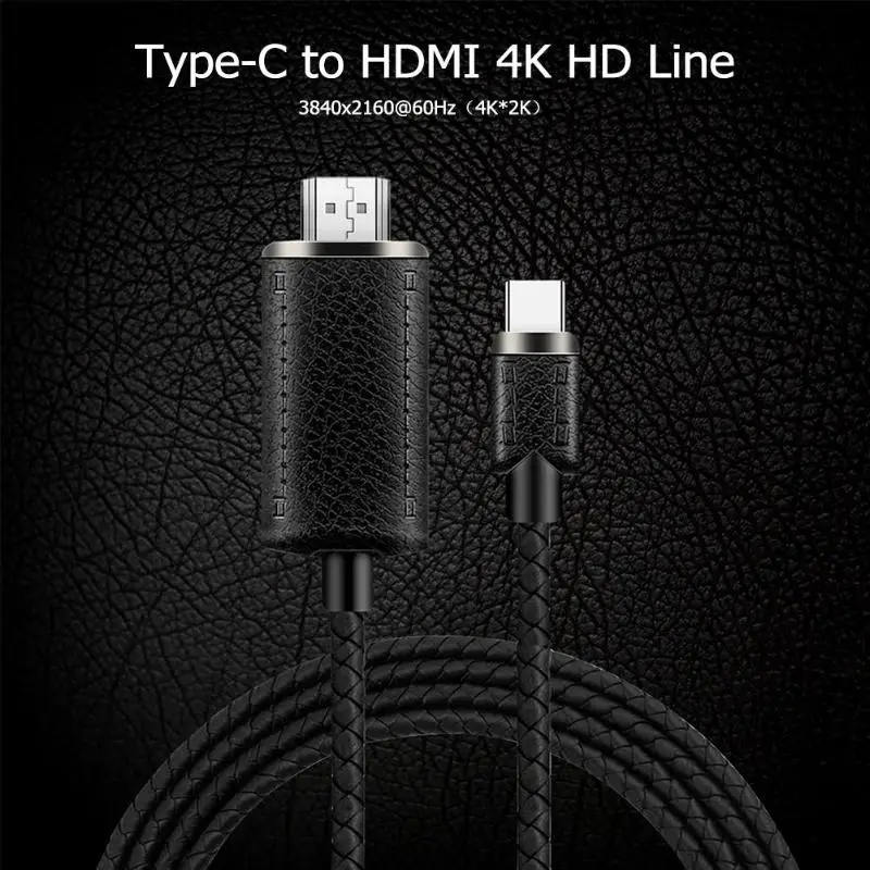 USB C к HDMI кабель адаптер 4K тип-c к HDMI конвертер кабель для samsung S10/S9