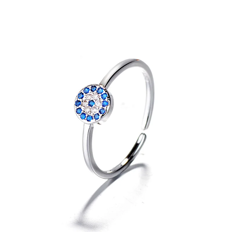 Turkish Blue Evil Eye Rings For Women Lucky Charm CZ Finger Gold Men engagement Wedding Jewelry | Украшения и аксессуары