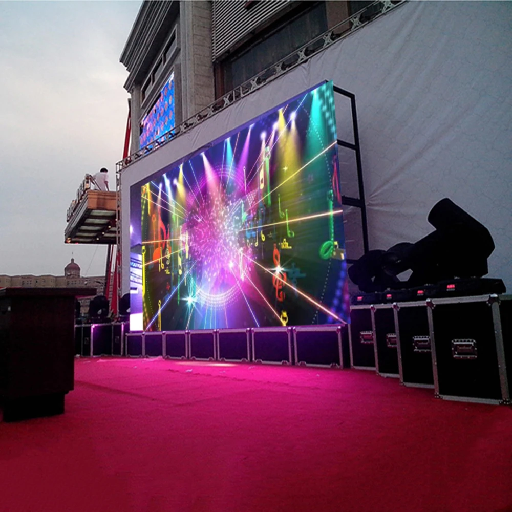 

P3.91 Outdoor LED Rental Screen Panel 500x500mm Size Full Color LED Matrix Wall Panel HD LED Display 3.91mm Pixel Pitch