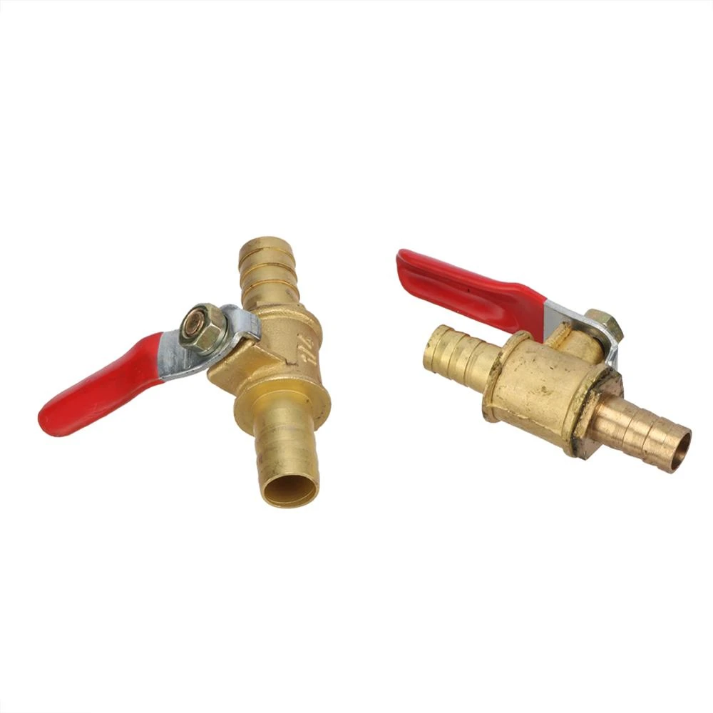 Water Flow Switch 8mm 10mm Garden Hose Barbed Ball Valve Inline Brass