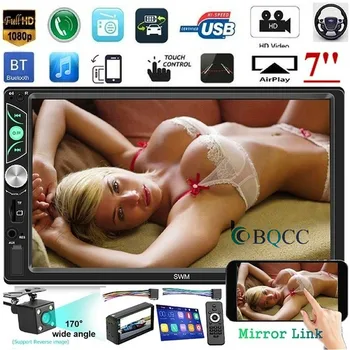 

7 Inches 2 DIN MP5 Car Player Bluetooth Touch Screen Stereo Radio Camera Supports Android IOS System Mirror Connection
