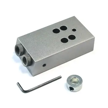 

Woodworking Pocket Oblique Hole Locator Jig Kit Dowelling Aluminum Alloy Wood Drill Board Guide DIY Carpentry Tools