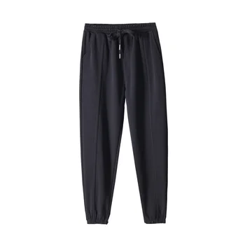 

Fall Women casual trousers solid color pants wide Song Halun