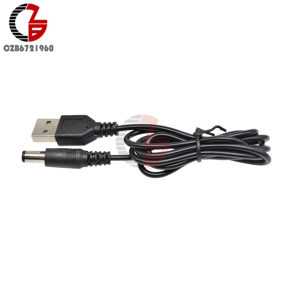 USB 2,0-DC 5,5 мм x 2,1 мм преобразователь питания Соединительный кабель DC в USB адаптер питания провод розетки вилка для зарядного устройства