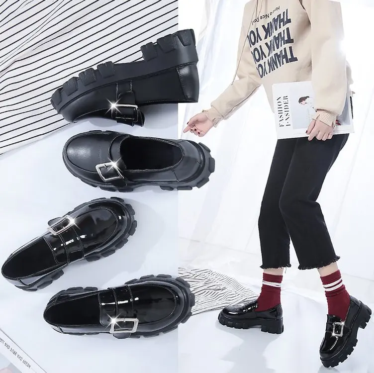 

New Style INS Small Leather Shoes Women's Fashion Students Korean-style Versatile Ulzzang Retro CHIC England Shoes
