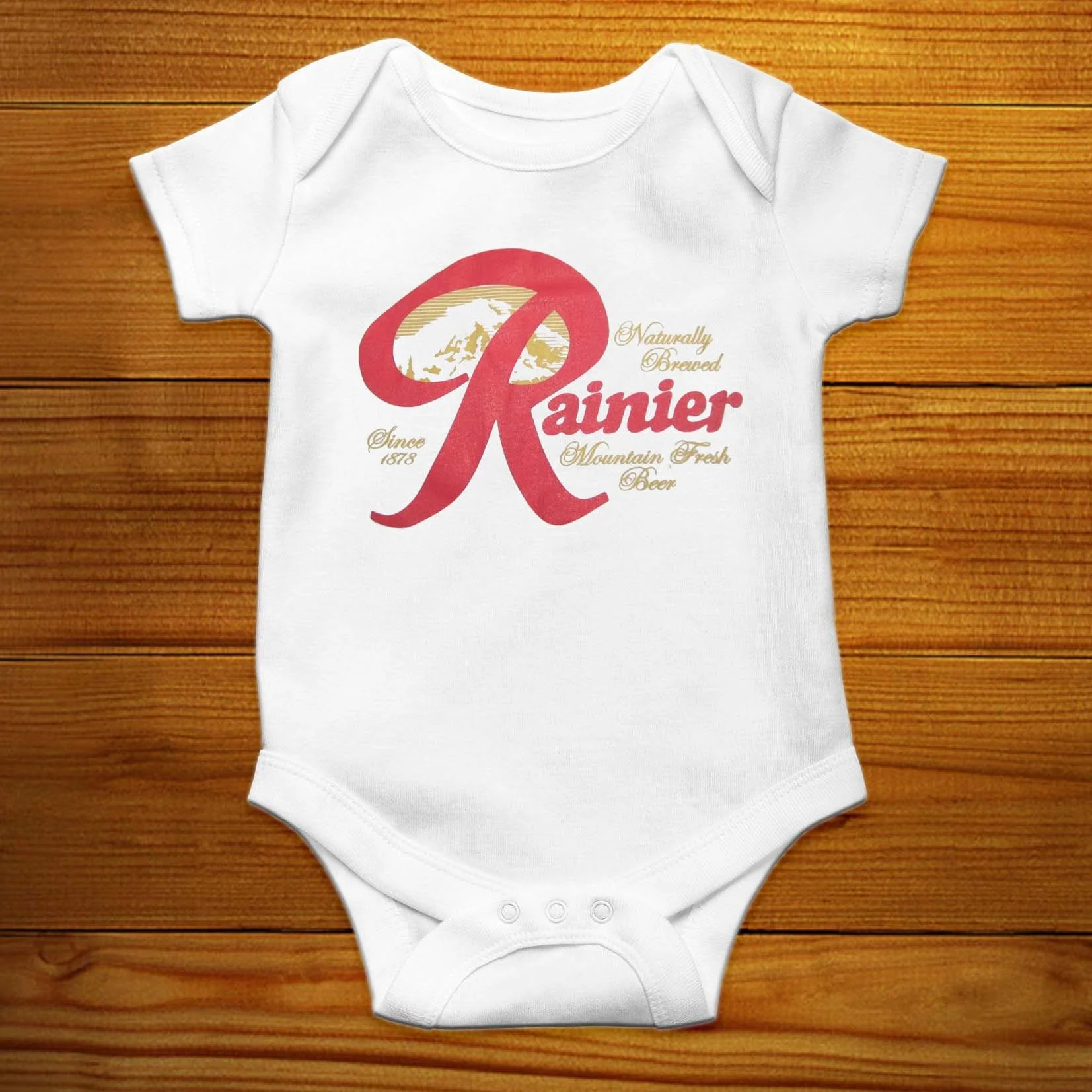 Rainier пивной костюм футболки топы с круглым вырезом забавные хлопковые детские