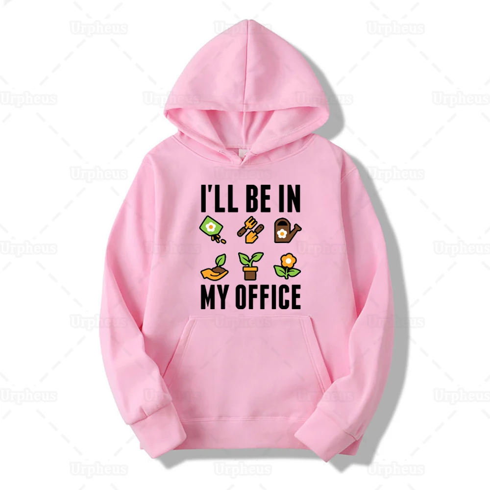 Новое поступление Garen толстовка с капюшоном I'll Be In My Office забавная толстовка с растительным принтом свитер для любителей натурального ботанического стиля подарок