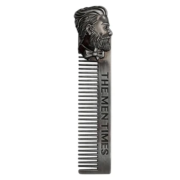 

1Pc Silver Beard Shaping Template Metal Beard Comb Men Hair Beard Trim Tool