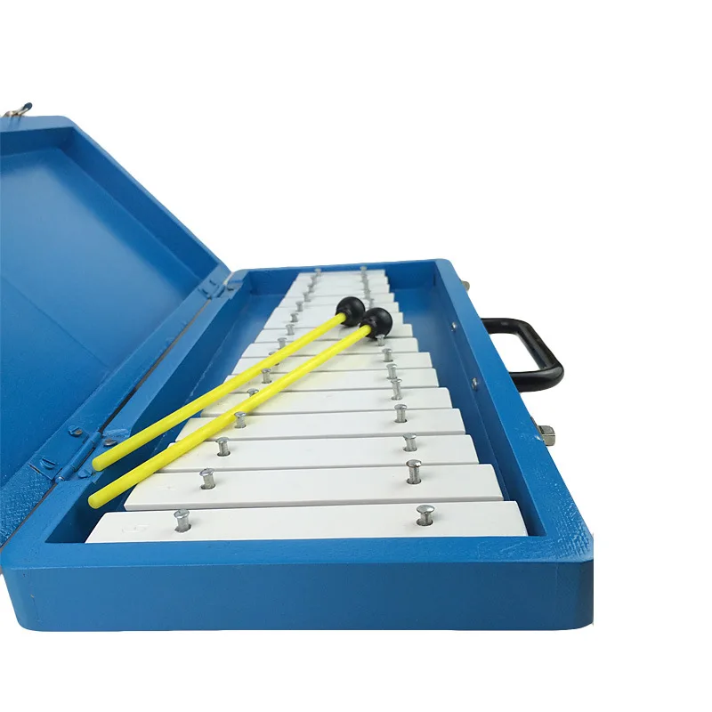 

Orff Percussion Instrument Blue Wooden Box 15 Sound Aluminum Piano Yin Wooden Box Knock Piano Celesta Small Carillon