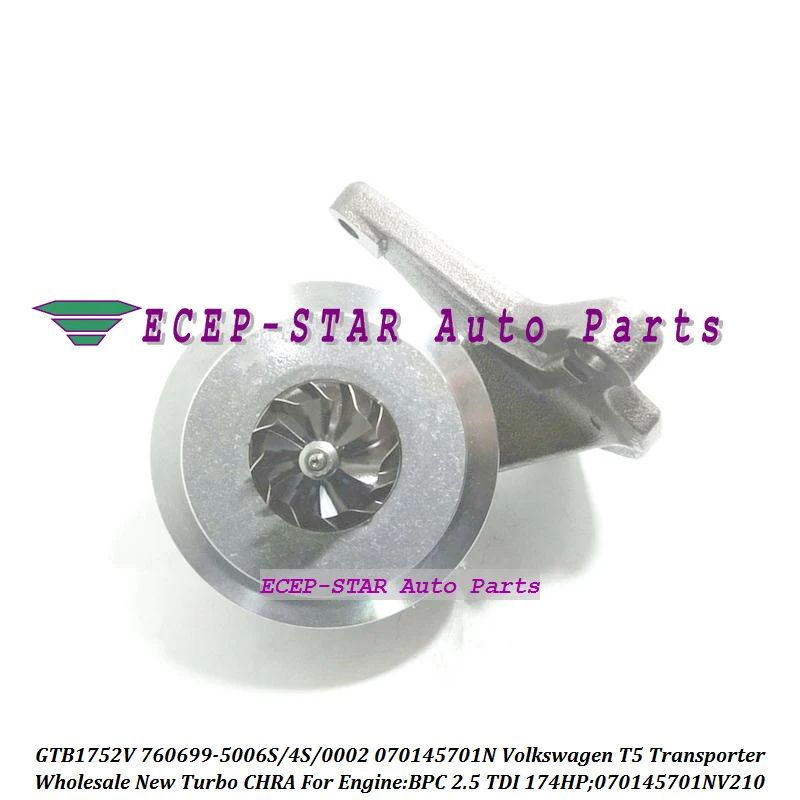 Turbo cartridge CHRA Core GTB1752V 760699 760699-5006S 760699-5004S 760699-6 760699-0002 070145701N 070145701NV210 For Volkswagen T5 Transporter BPC 2.5 TDI 174HP (3)