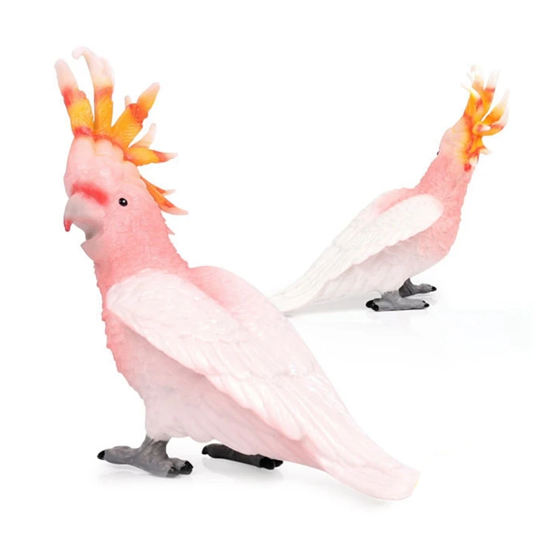

Simulation Cockatoo Animal Model Bird Parrot Figurine Home Decor Miniature Fairy Garden Desktop Office Home Decoration