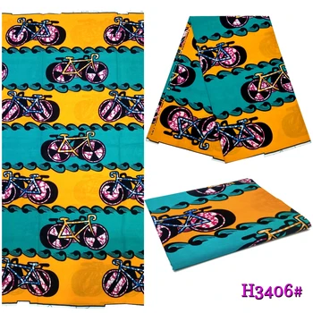 

Latest Java Wax Printed Fabric For Women Clothes 6Yards/Wholesale Quality Guarantee Real Prints African Wax 100% Cotton!DF6