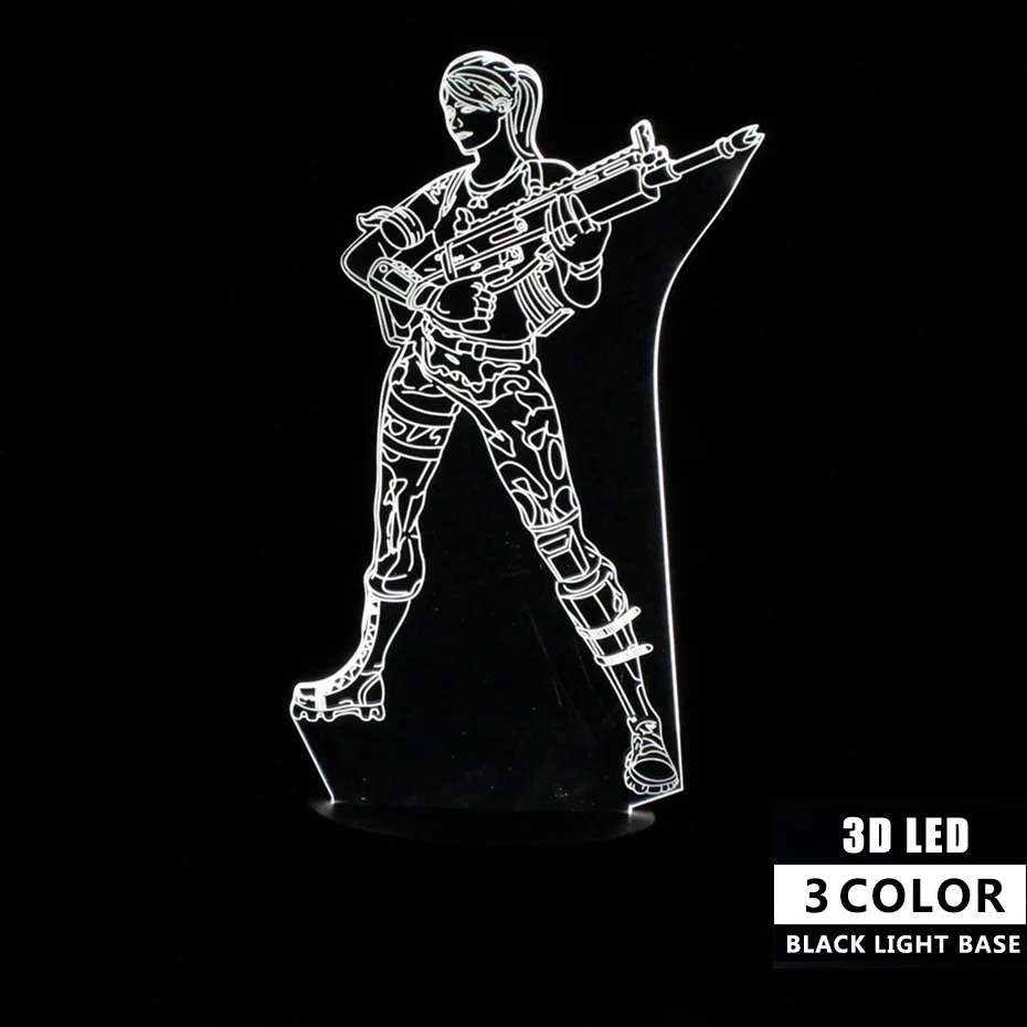 Battle Royale Lamp Remote Control Touch Switch 3d Table Lamp Sleep Nightlight Illusion RGB