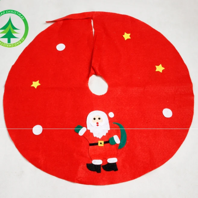 

Santa Claus Applique Christmas Tree Dress With Bandage Blanket Rug New Year Decoration Christmas Decoration Family Tree Skirt