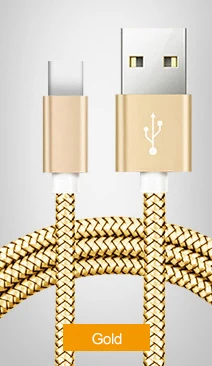 Золотой 1,5 m/1 m/2 m/3 m type-C кабель Micro USB кабель USB Дата USB зарядное устройство кабель для huawei p20 p30 Xiaomi Mi8 Mi9 RedMi для телефона Android - Цвет: Золотой