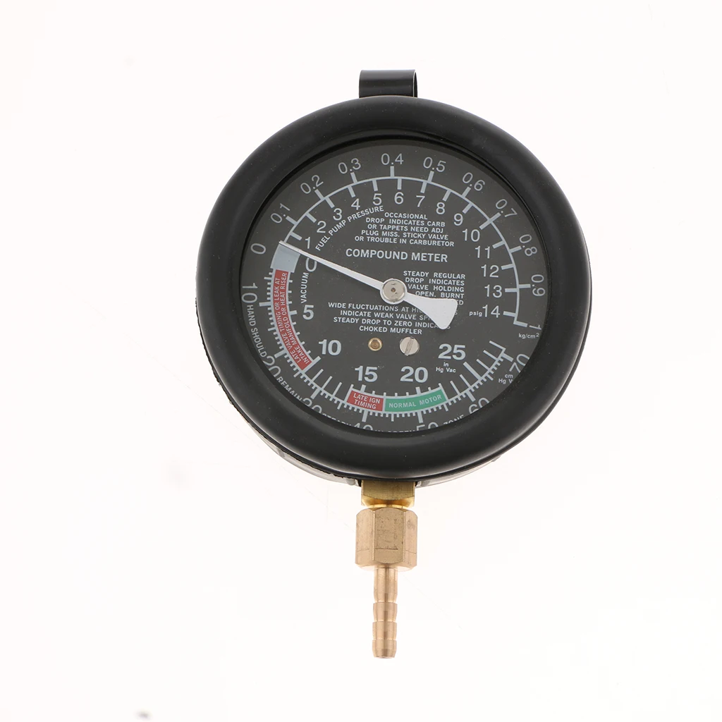 1 Set Fuel Vacuum Pump Pressure  Gauge Kit Carburettor Valve W/ Box
