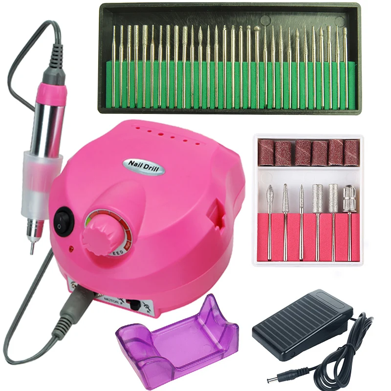 

35000/20000 RPM Electric Nail Drill Machine Milingl Cutter Bits Set for Manicure Pedicure Gel Remover Strong Nail Drill File Kit