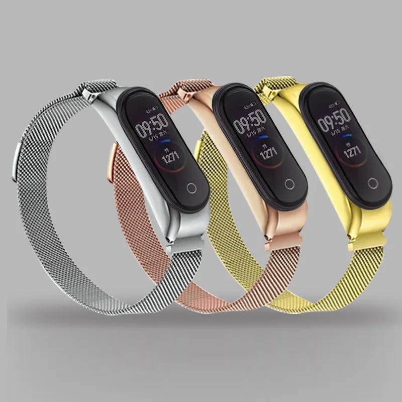 Металлический браслет для Xiaomi Mi Band 4 спортивный сменный Ремешок Браслет декоративный